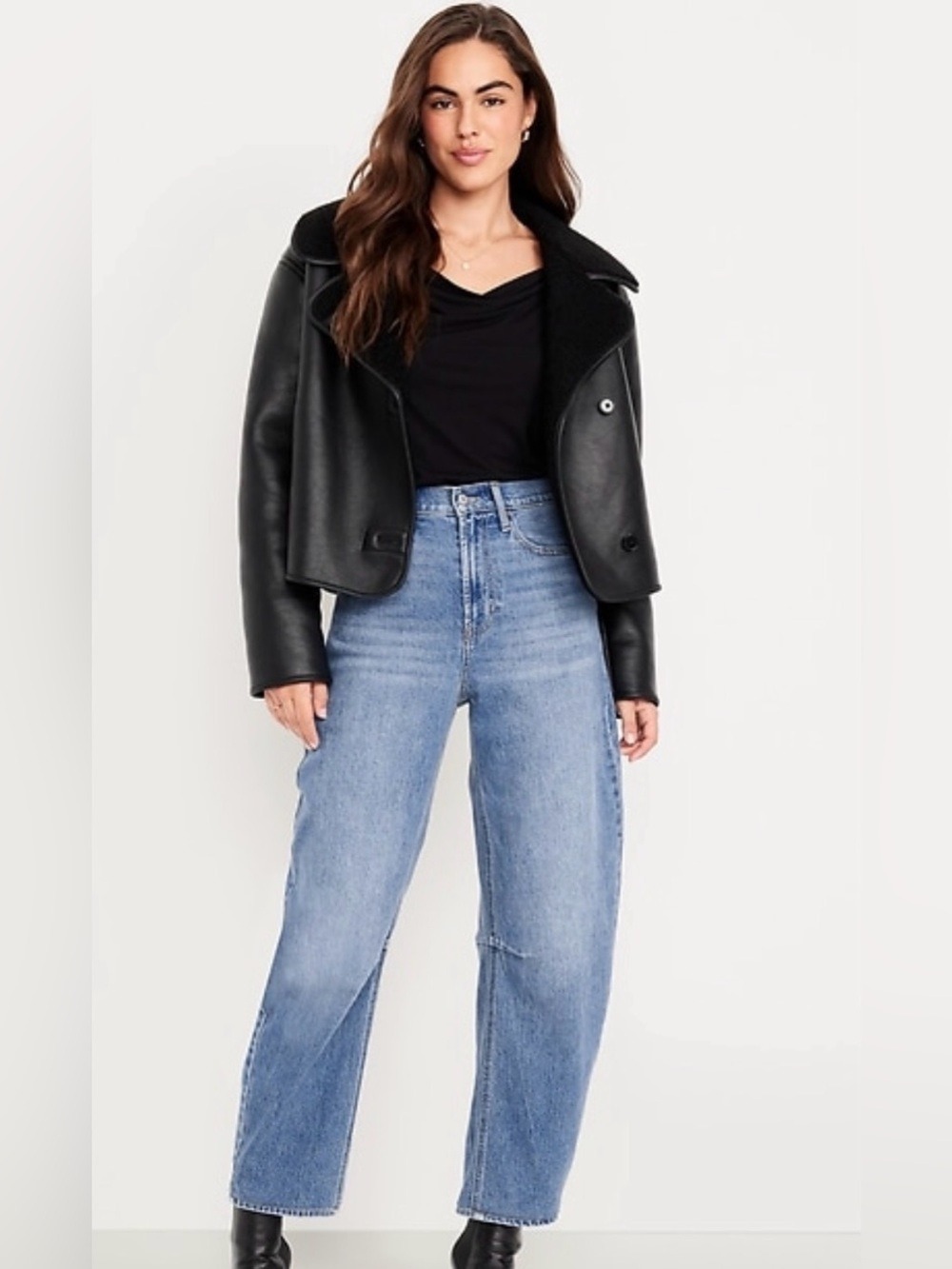 Old Navy WOW High-Waisted Barrel Ankle Jeans Light Wash NWT 8 Tall Casual